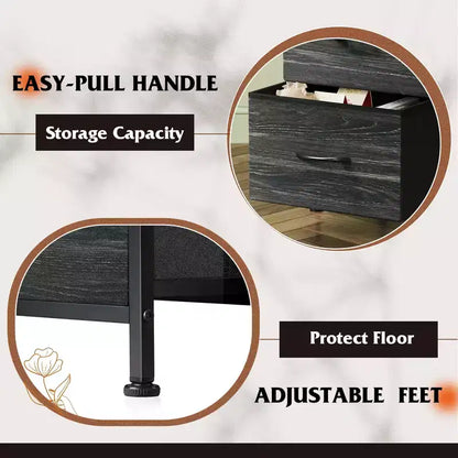 Table de chevet GALAXHERO avec 3 tiroirs, commode en tissu, organisateur de rangement pour chambre à coucher, couloir, entrée, placards