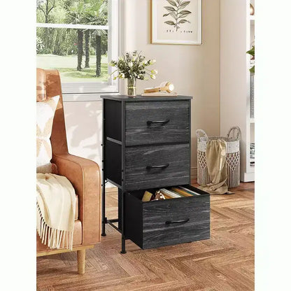 Table de chevet GALAXHERO avec 3 tiroirs, commode en tissu, organisateur de rangement pour chambre à coucher, couloir, entrée, placards