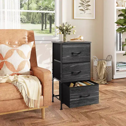 Table de chevet GALAXHERO avec 3 tiroirs, commode en tissu, organisateur de rangement pour chambre à coucher, couloir, entrée, placards