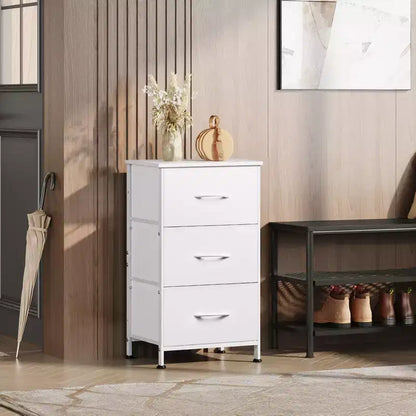 Table de chevet GALAXHERO avec 3 tiroirs, commode en tissu, organisateur de rangement pour chambre à coucher, couloir, entrée, placards