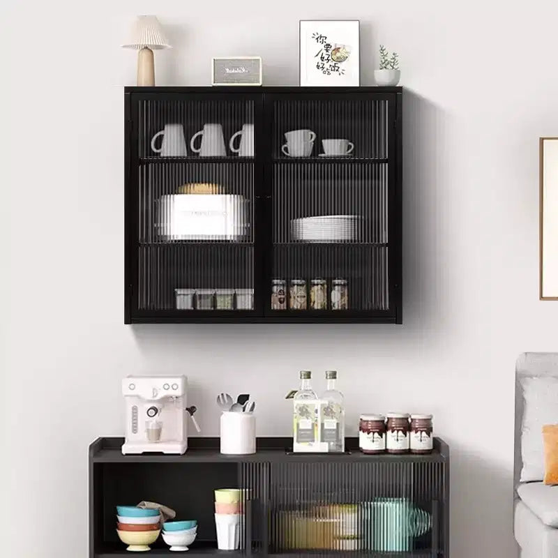 Wall-Mounted Bathroom Cabinet with Removable Shelves, Space-Saving Over Toilet Storage Unit, Medicine Cabinet with Tempered Glass Door