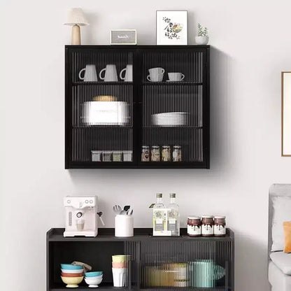 Wall-Mounted Bathroom Cabinet with Removable Shelves, Space-Saving Over Toilet Storage Unit, Medicine Cabinet with Tempered Glass Door