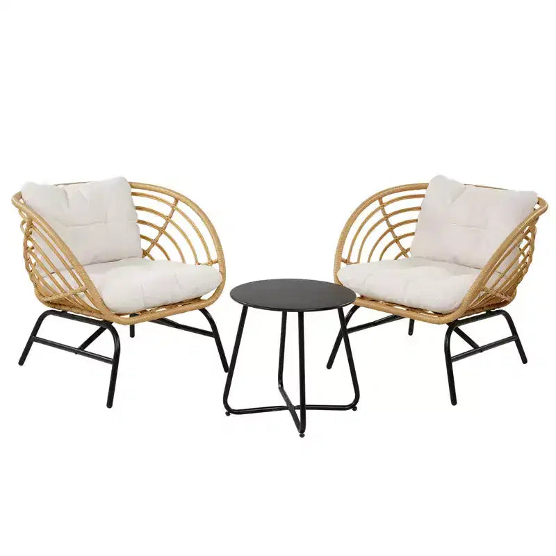 GRANDPATIO - Salon de jardin 2 personnes avec coussins