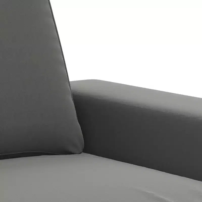 vidaXL 2-Seater Microfiber Sofa - Dark Gray - Durable Upholstery, Adjustable Comfort - Modern Design for Living Room, Lounge, or Office.