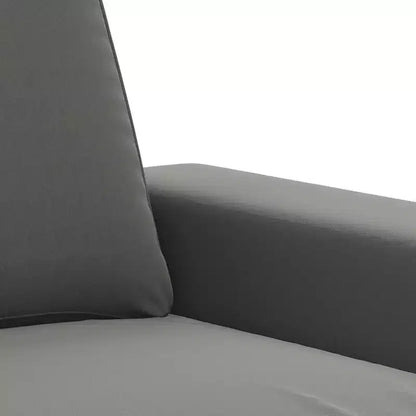 vidaXL 2-Seater Microfiber Sofa - Dark Gray - Durable Upholstery, Adjustable Comfort - Modern Design for Living Room, Lounge, or Office.