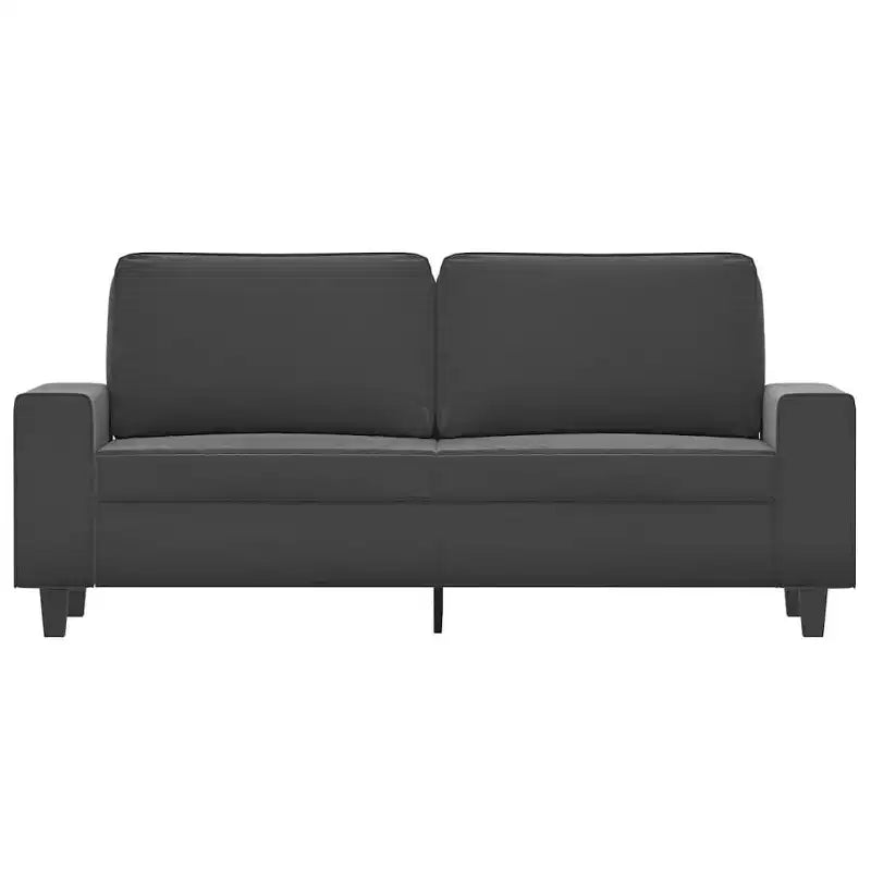 vidaXL 2-Seater Microfiber Sofa - Dark Gray - Durable Upholstery, Adjustable Comfort - Modern Design for Living Room, Lounge, or Office.