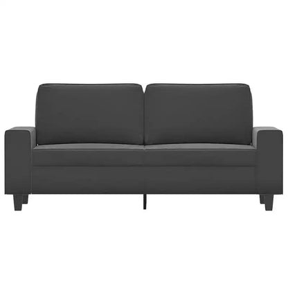 vidaXL 2-Seater Microfiber Sofa - Dark Gray - Durable Upholstery, Adjustable Comfort - Modern Design for Living Room, Lounge, or Office.