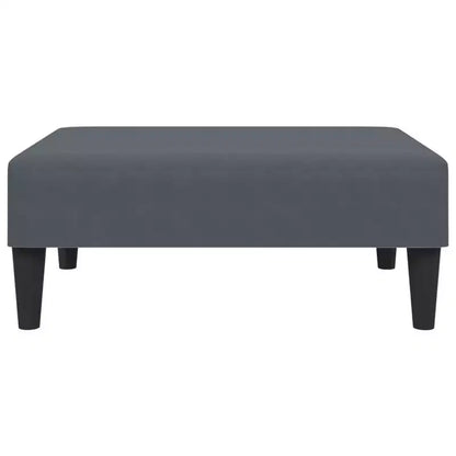 vidaXL 2-Piece Convertible Sofa Bed Set with Footstool in Luxurious Dark Gray Velvet, Versatile Furniture for Living Room or Den