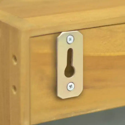 vidaXL Armoire de toilette murale avec étagère ouverte - Armoire à miroir pleine longueur durable - Meuble de toilette en bois de teck massif - 30x10x40 cm - Marron