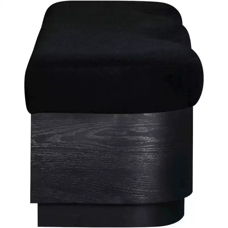 Meridian Furniture,Savoy Velour Fur Fabric Bench