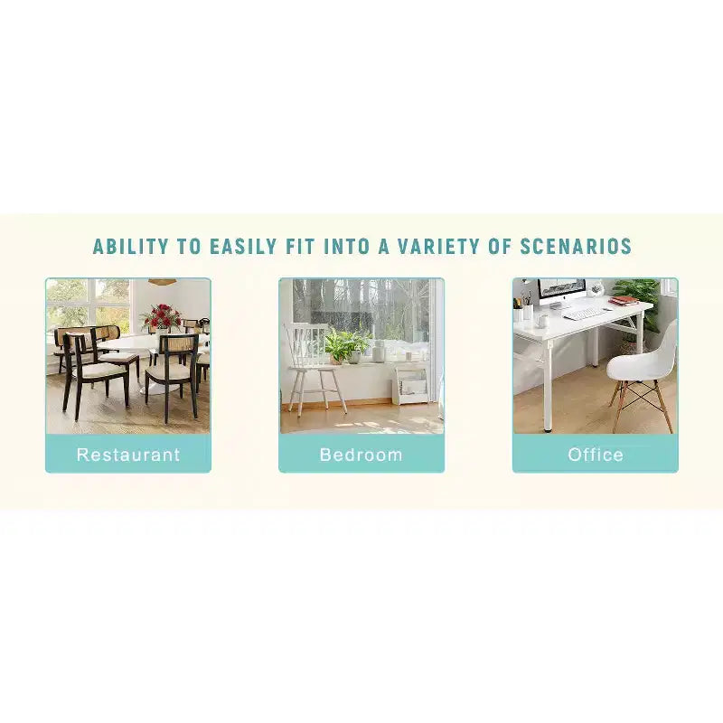 MAYEERTY Set of 4 Black Minimalist Ergonomic Dining Chairs Curved Backrest Comfortable Seating