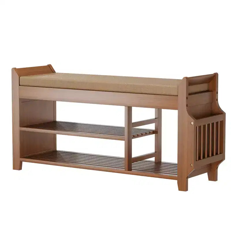 37.4 Bamboo Shoe Bench with Storage