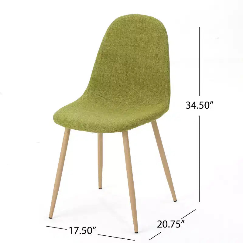 Chaises de salle à manger GDFStudio Haleigh Mid-Century Modern en tissu (lot de 2)