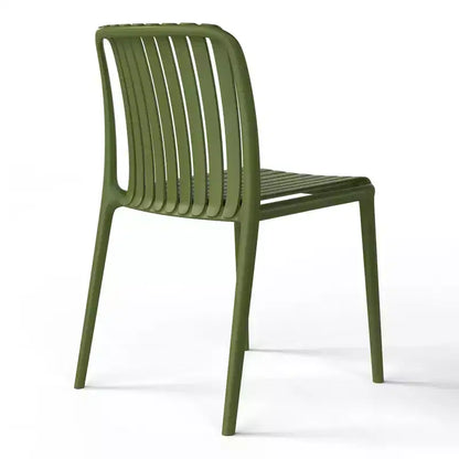 Ensemble de salle à manger extérieur 5 pièces WestinTrends Playa avec table en métal et chaises de patio empilables en résine