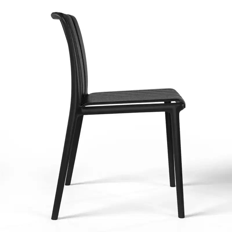 Ensemble de salle à manger extérieur 5 pièces WestinTrends Playa avec table en métal et chaises de patio empilables en résine