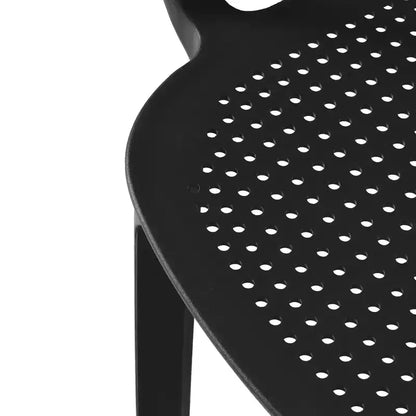 WestinTrends Playa 5-Piece Round Metal Bistro Dining Table Set And Stackable Resin Patio Dining Side Chairs