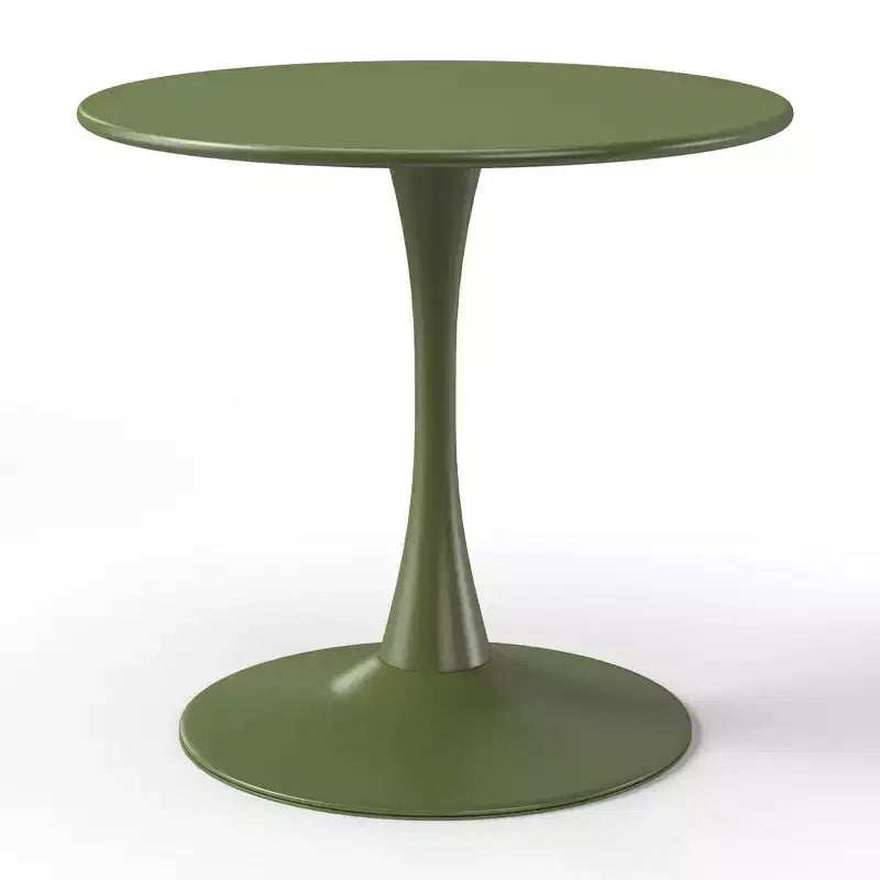 WestinTrends Playa 5-Piece Round Metal Bistro Dining Table Set And Stackable Resin Patio Dining Side Chairs