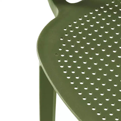 WestinTrends Playa 5-Piece Round Metal Bistro Dining Table Set And Stackable Resin Patio Dining Side Chairs