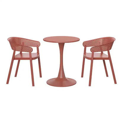 Ensemble de table à manger de patio WestinTrends Playa 3 pièces en métal, pour l'intérieur et l'extérieur, avec chaises de patio empilables
