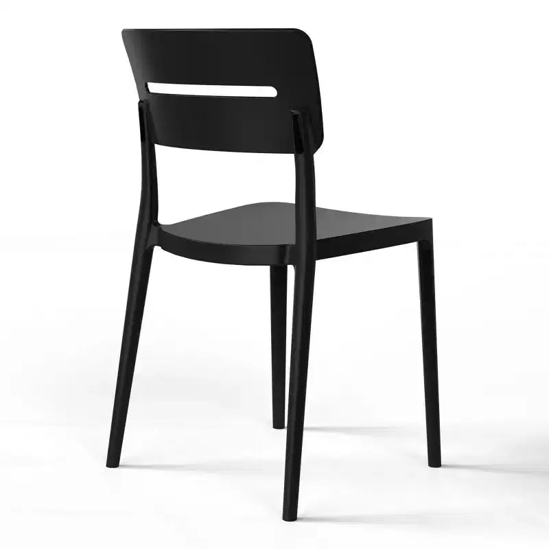 Ensemble de table à manger de patio ronde en métal 5 pièces d'intérieur/extérieur WestinTrends Playa avec chaises de patio empilables