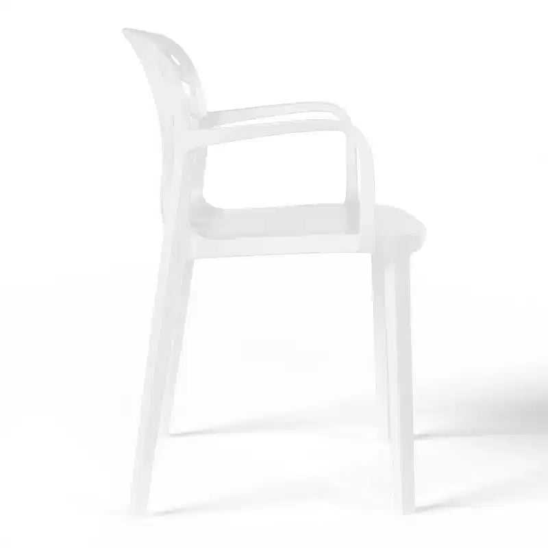 Ensemble de salle à manger d'extérieur et d'intérieur 3 pièces en métal WestinTrends Playa avec chaises de terrasse empilables