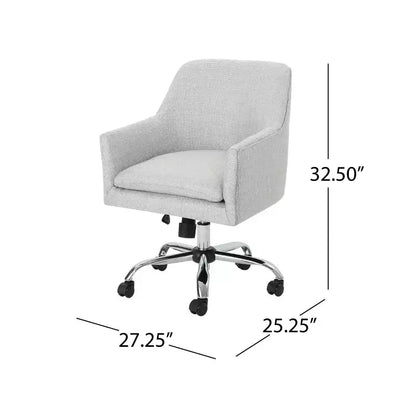 GDFStudio Morgan Mid-Century Modern Adjustable Height Fabric Home Office Chair