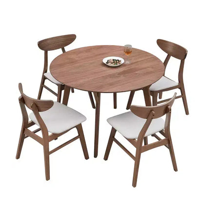 Okak 42 Table de salle à manger ronde en bois, Table de cuisine, Table à manger pour 4 personnes pour salle à manger