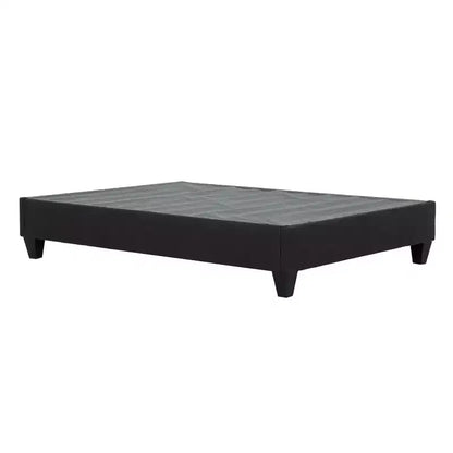 Carter Dark Grey Upholstered Platform Bed Frame