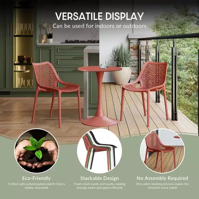 WestinTrends Playa 5-Piece Outdoor Patio Metal Frame Dining Table Set with Stackable Patio Dining Chairs