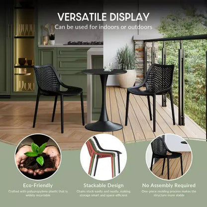 WestinTrends Playa 5-Piece Outdoor Patio Metal Frame Dining Table Set with Stackable Patio Dining Chairs