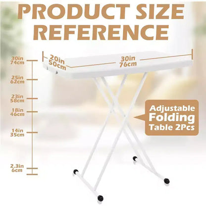 Petite Table de Camping Pliante Personnelle, Bureau Pliant Portable Léger, Table Utilitaire Robuste, Petite Table en Plastique à Hauteur Réglable pour le Camping