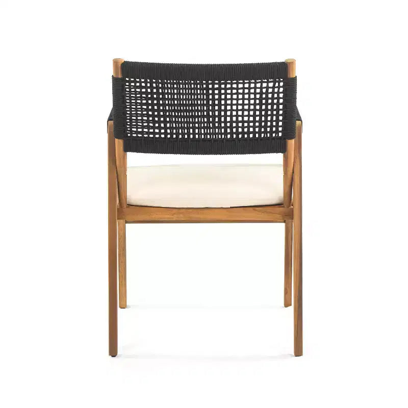 Christopher Knight Home Francesca Rustic 7 Piece Outdoor Woven Rope Acacia Wood Dining Set with Rattan Slatted Table
