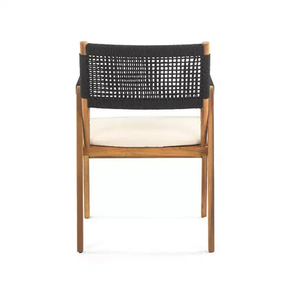 Christopher Knight Home Francesca Rustic 7 Piece Outdoor Woven Rope Acacia Wood Dining Set with Rattan Slatted Table