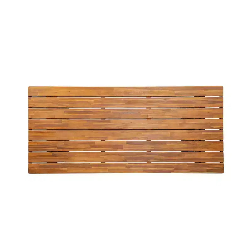Christopher Knight Home Diana Rustic 7 Piece Outdoor Rattan Slatted Acacia Wood Dining Set with Cushions
