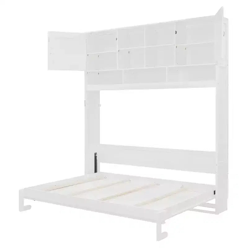 Lit escamotable mural Queen Size Merax avec grand espace de rangement