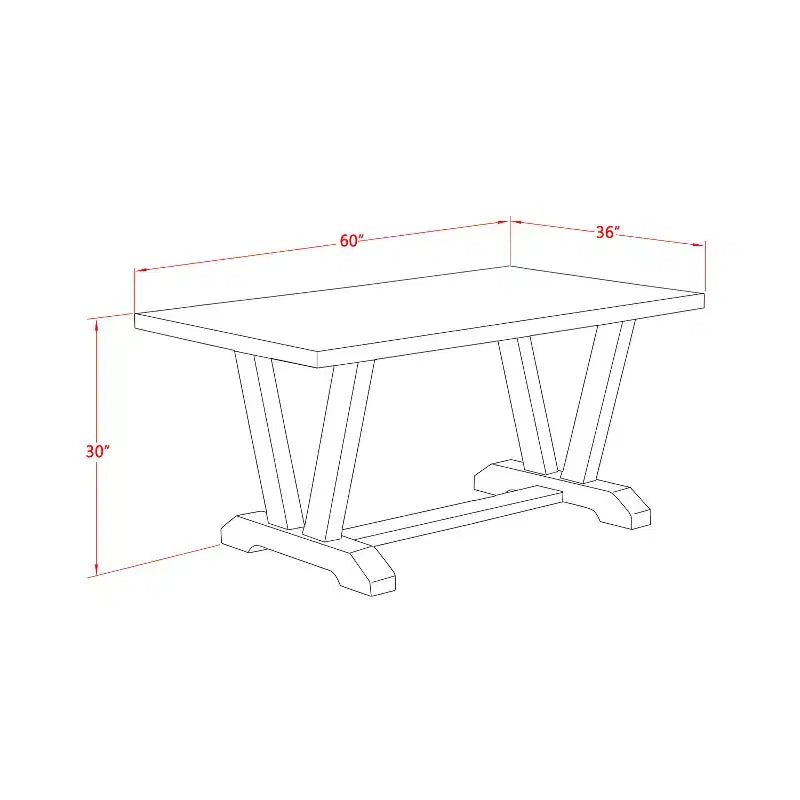 HomeStock V-Style 36X60 in Dining Table