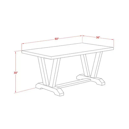 HomeStock V-Style 36X60 in Dining Table