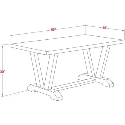 HomeStock V-Style 36X60 in Dining Table