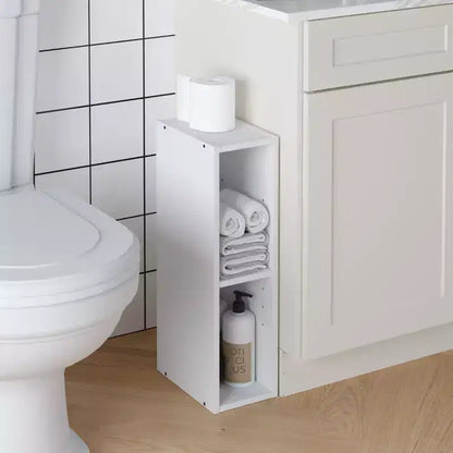 HOMLUX 2-Tier Adjustable Storage Bookcase Space Saving for Laundry Closet Bathroom