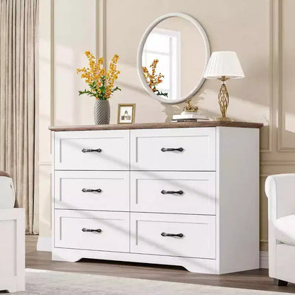 5/6 Drawers Dresser for Bedroom,Chest of Drawers,Farmhouse Modern Wooden Dresser,Storage Organizer Dresser for Bedroom,Living Room,Kids Room