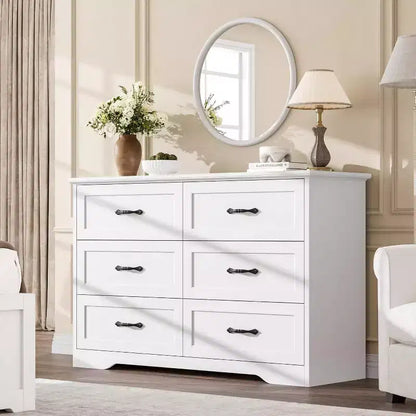Commode à 5 ou 6 tiroirs pour chambre à coucher, commode de style rustique moderne en bois, meuble de rangement pour chambre, salon, chambre d'enfant.