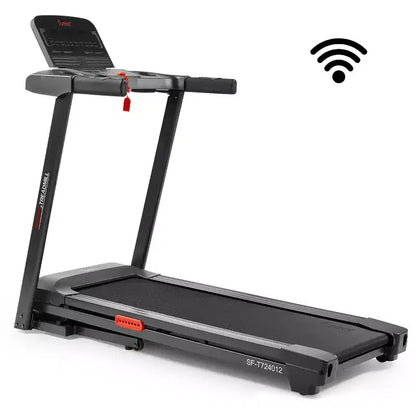 Tapis de course intelligent Sunny Health & Fitness Active 400 AutoIncline avec WiFi, Bluetooth, 15 niveaux d'inclinaison et plateforme de course amortissante