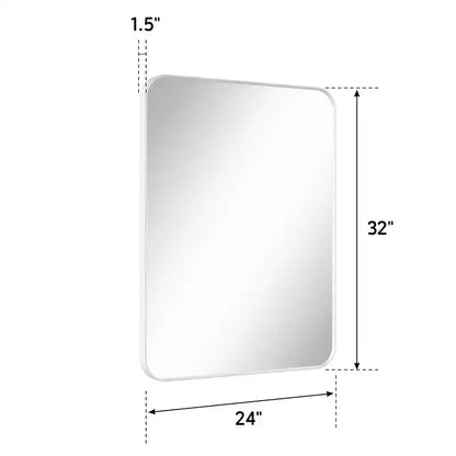 Matte Bathroom Mirror, Rounded Rectangle Vanity Mirror for Over Sink,Wall Mirror,HD Tempered Glass & Anti-Rust Aluminum Frame