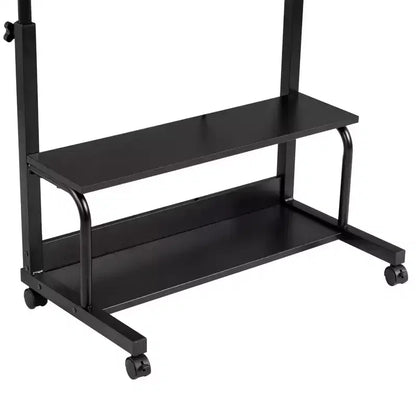 Karl Home Bureau d'ordinateur portable roulant et réglable en hauteur, table d'appoint avec station de charge et 2 ports USB