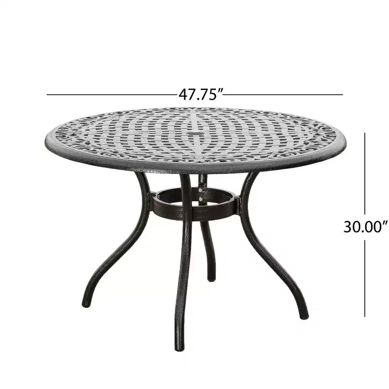 Christopher Knight Home Ridgecrest - Ensemble de salle à manger d'extérieur 5 pièces en aluminium