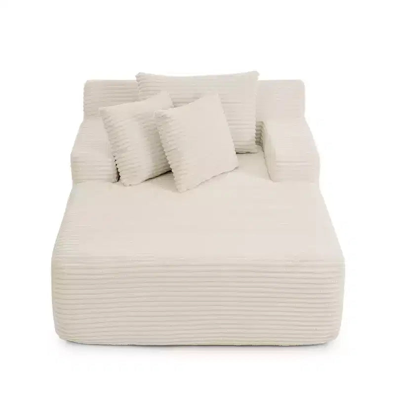 Lazy Single Sofa Upholstered Chaise Lounge Sleeper Sofa Leisure Lounge Chair, No Assembly Required - ModernLuxe