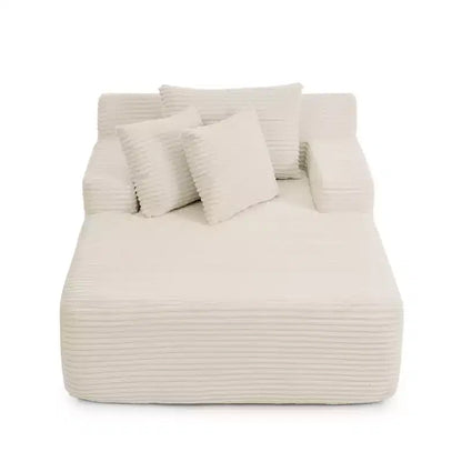 Lazy Single Sofa Upholstered Chaise Lounge Sleeper Sofa Leisure Lounge Chair, No Assembly Required - ModernLuxe