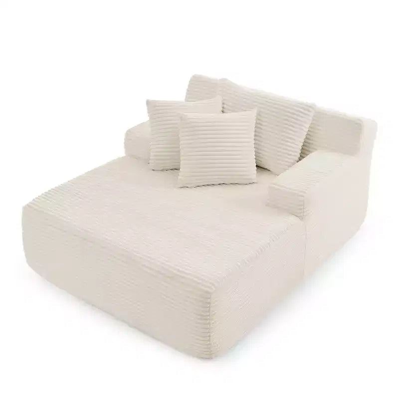 Lazy Single Sofa Upholstered Chaise Lounge Sleeper Sofa Leisure Lounge Chair, No Assembly Required - ModernLuxe
