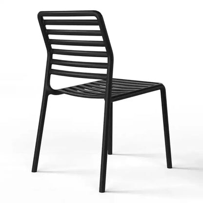 WestinTrends Playa 7-Piece Metal Rectangular Patio Dining Table Set With Stackable Plastic Dining Chairs For 6
