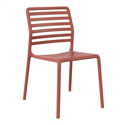 WestinTrends Playa 7-Piece Metal Rectangular Patio Dining Table Set With Stackable Plastic Dining Chairs For 6